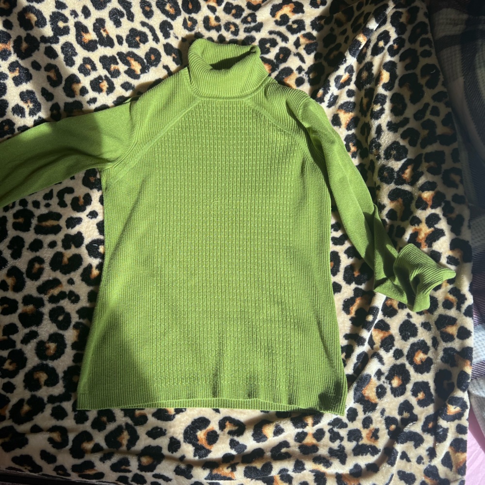 Green turtle neck